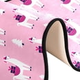 thumbnail image 6 of SKYSONIC 2'X6' Christmas Pink Llama Runner Rug with Rubber Backing, Fir Tree Forest Non Slip Entryway Rug Runner Washable Soft Area Rug Carpet for Hallway Bedroom Kitchen Decor, 6 of 6