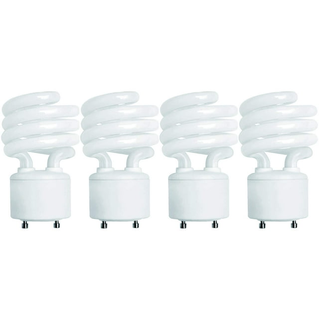 Bombilla CFL KOR de 13 W (equivalente a 60 W), 5000 K, base GU24, paquete de 4