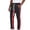 Red, variant on Mens Stripe Track Pants Color Block Side Stripes Slit Y2k Drawstring Zipper Pockets Casual Skinny Fit Stretch Trousers Elastic Jogger Gym Workout Pants Streetwear Red