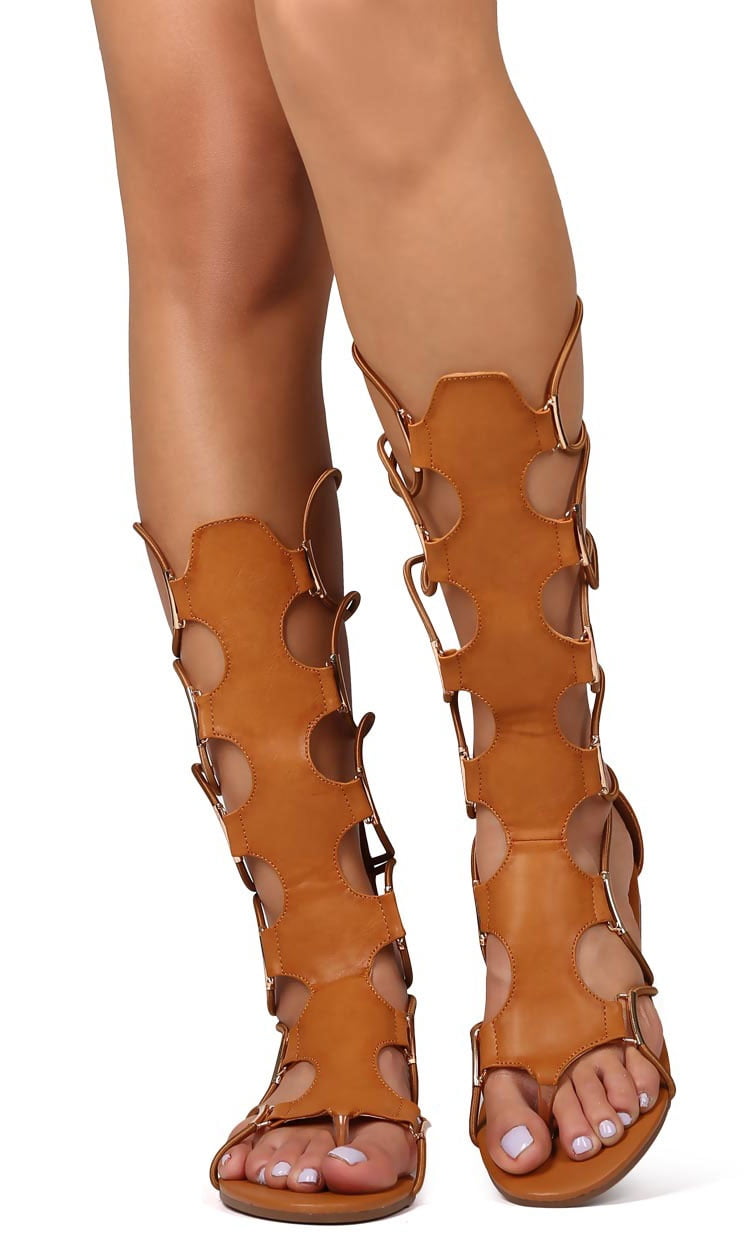 New Women Betani Pocahontas-10 Suede Open Toe Gilly Tie Wrap Gladiator Sandal Sz 