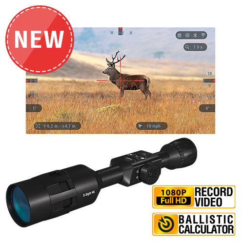 ATN XSight 4K Buckhunter 520x Smart Daytime Rifle Scope with Full