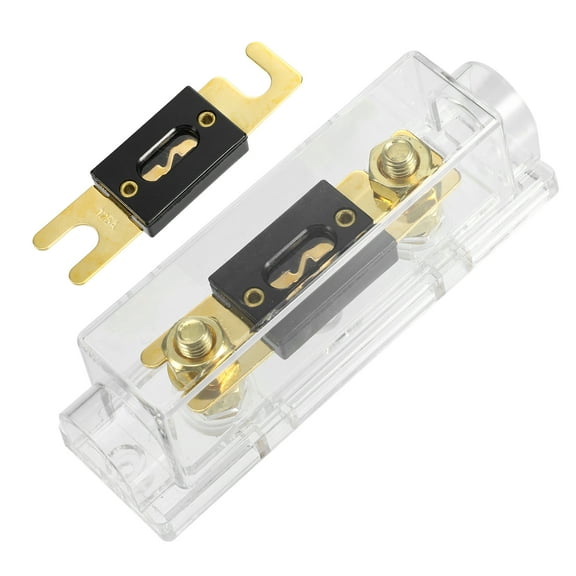 Unique Bargains 1 Set Car Audio 0 4 8 Gauge Inline ANL Fuse Holder Transparent Fuse Block with 2pcs 225A Fuse