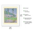 thumbnail image 2 of Poplars Pink Effect - From an Original Color Painting by Claude Monet c.1891 - Fine Art Rolled Canvas Print 16in x 20in, 2 of 4