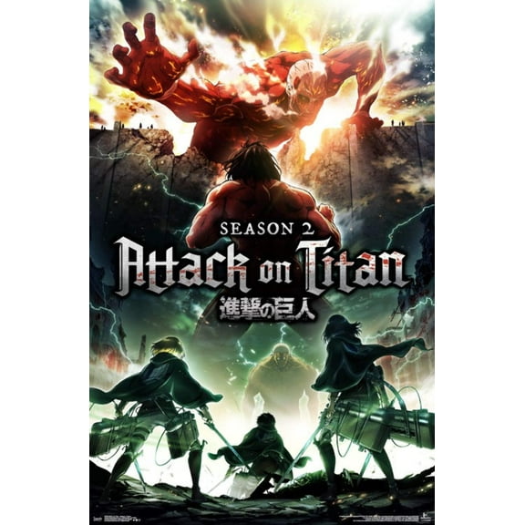 Attack on Titan Season 2 Teaser Poster, Unframed, Multicolor, Vertical, All Ages, 22.375" x 34" by Trends International