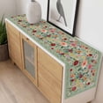 thumbnail image 4 of Sage Green Floral Table Runner 108 Inches Long Farmhouse Dress Scarves, Spring Flowers Leaves Farmhouse Dining Tablerunner for Coffee Table/Kitchen Island/Party Décor, 13" x 108", 4 of 8