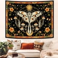 thumbnail image 4 of Gojian Orange Moth Tapestry Boho Retro Floral Flowers Tapestries Aesthetic Vintage Mushroom Tapestries for Bedroom Indie Small Tapestry Wall Hanging for Living Room Dorm, 4 of 6