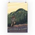 thumbnail image 3 of Boulder, Colorado, Live Free and Climb (16x24 Giclee Gallery Art Print, Vivid Textured Wall Decor), 3 of 3