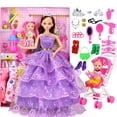 thumbnail image 3 of Conjunto de muñecas Barbie, caja de regalo, vestido de novia de princesa para niña, juguete para niños (X4), 3 of 5
