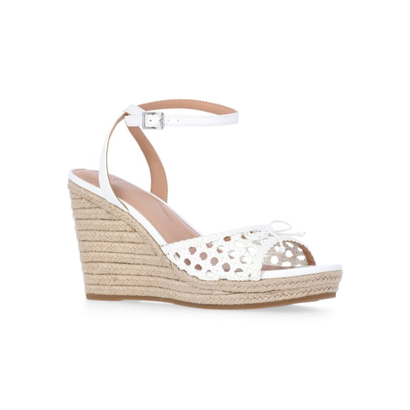 Time and Tru Women's Bow Espadrille Wedge Sandals