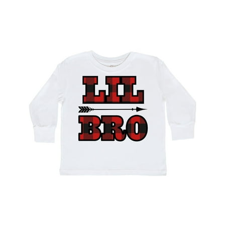 

Inktastic Brother Buffalo Plaid Lil Bro Gift Toddler Boy Girl Long Sleeve T-Shirt