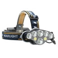 thumbnail image 3 of Lámpara frontal impermeable de alto lumen, 8 LED, 8 modos, con luz roja, linterna frontal ligera ajustable con Cable USB para acampar, 3 of 5