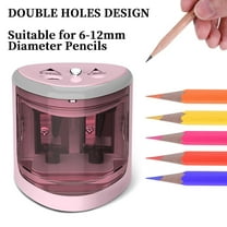 Qwtwty Office Products Pencil Sharpener for Colored Pencils Battery Operated Pencil Sharpeners 6-12mm Pencils Hole for Office Artists Adults
