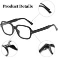 thumbnail image 4 of LJCZKA Rectangle Blue Light Glasses Women Men Computer Glasses Square Frame Anti Eye-Fatigue for Reading, Texting & Gaming, 4 of 8