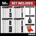 thumbnail image 7 of NEIKO 02436A 1/4 Drive Impact Socket Set 50 Piece Metric & Standard, Deep & Shallow Chrome Vanadium Steel 3/8” to 1/4” Reducer Hex Shank Adapter, 1/4 Socket Set Metric and Standard, Deep Socket Set, 7 of 7