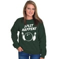 thumbnail image 4 of Split Happens Bowling League Nerd Sweatshirt for Men or Women Brisco Brands X, 4 of 6