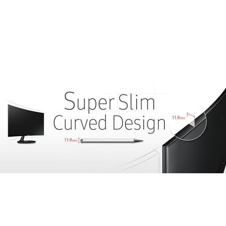 Samsung - 27" F398 Series FHD AMD FreeSync Curved Monitor (HDMI, DP) - Glossy Black