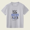thumbnail image 5 of BOOMNY Baby Boys Short Sleeve T-Shirts Crew Neck Big Bro Letter Graphic Tee Tops for Boy Soft Dailywear, 5 of 5
