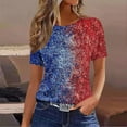 thumbnail image 2 of VerPetridure American Flag Shirt Women 4th of July Patriotic T Shirt Funny Stars Stripes Graphic Tee Independence Day T-Shirt Top, 2 of 4