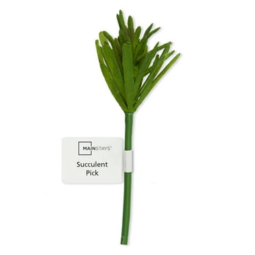 Mainstays Artificial Succulent Pick 2.5 inch x 6 inch Green With Spike Leaves