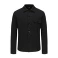 thumbnail image 3 of Ketyyh-chn99 Mens Jackets Casual Loose Comfy Blazer Jacket Button Down Open Front Shirts Black,L, 3 of 4