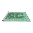 thumbnail image 2 of Ahgly Company Machine Washable Indoor Rectangle Animal Turquoise Blue Traditional Area Rugs, 8' x 10', 2 of 4