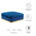 thumbnail image 4 of Modway Sanguine Modern Style Velvet and Stainless Steel Ottoman in Navy, 4 of 6
