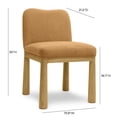 thumbnail image 3 of TOV Furniture Tiara Cognac Velvet Oak Dining Chair, 3 of 7