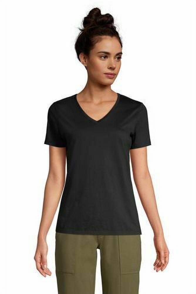 Relaxed Supima Short Slv V-Neck 