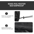 thumbnail image 3 of 230 Gallon Deck Box Cover - 600D Heavy Duty Waterproof, 66"x33"x33" Outdoor Storage Cover for Patio/Garden, Windproof & Tear-Resistant, 3 of 7