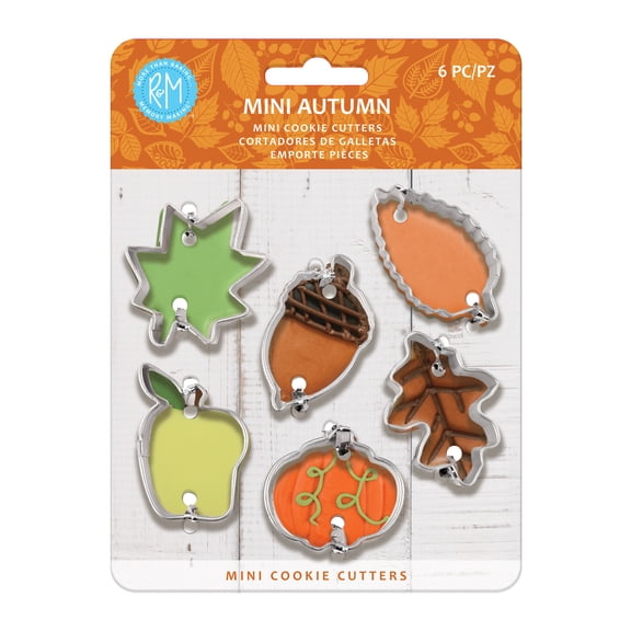 R&M International Mini Leaf Cookie Cutter 6 Piece Set