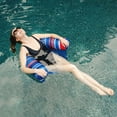 thumbnail image 4 of Big Joe Noodle Sling Pool Float Adults Doubled-Sided Mesh 3 Feet Bean Filled Pool Float with Cup Holder Blurred Americana, 4 of 7