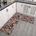 thumbnail image 2 of Pioneer Flower Floral Print Pattern Kitchen Rugs Sets Of 2, Anti Fatigue Non Slip Washable Floor Mats for Kitchen Sink Laundry, 17X30 Inch + 17X47 Inch, 2 of 6