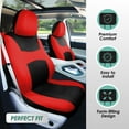 thumbnail image 4 of FH Group Universal Fit  Flat Cloth Car Seat Covers, Full Set w/ Trimmable Rubber Floor Mats, 4 of 8