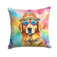 thumbnail image 1 of Golden Retriever Hippie Dawg Throw Pillow, 1 of 1