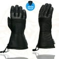 thumbnail image 4 of Milwaukee Leather SH294 Men's Black Leather Waterproof Gauntlet Gloves with Stretch Knuckles Large, 4 of 9