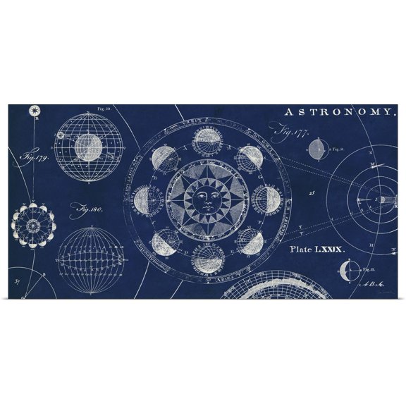 Great BIG Canvas | Rolled Sue Schlabach Poster Print entitled Blueprint Astronomy