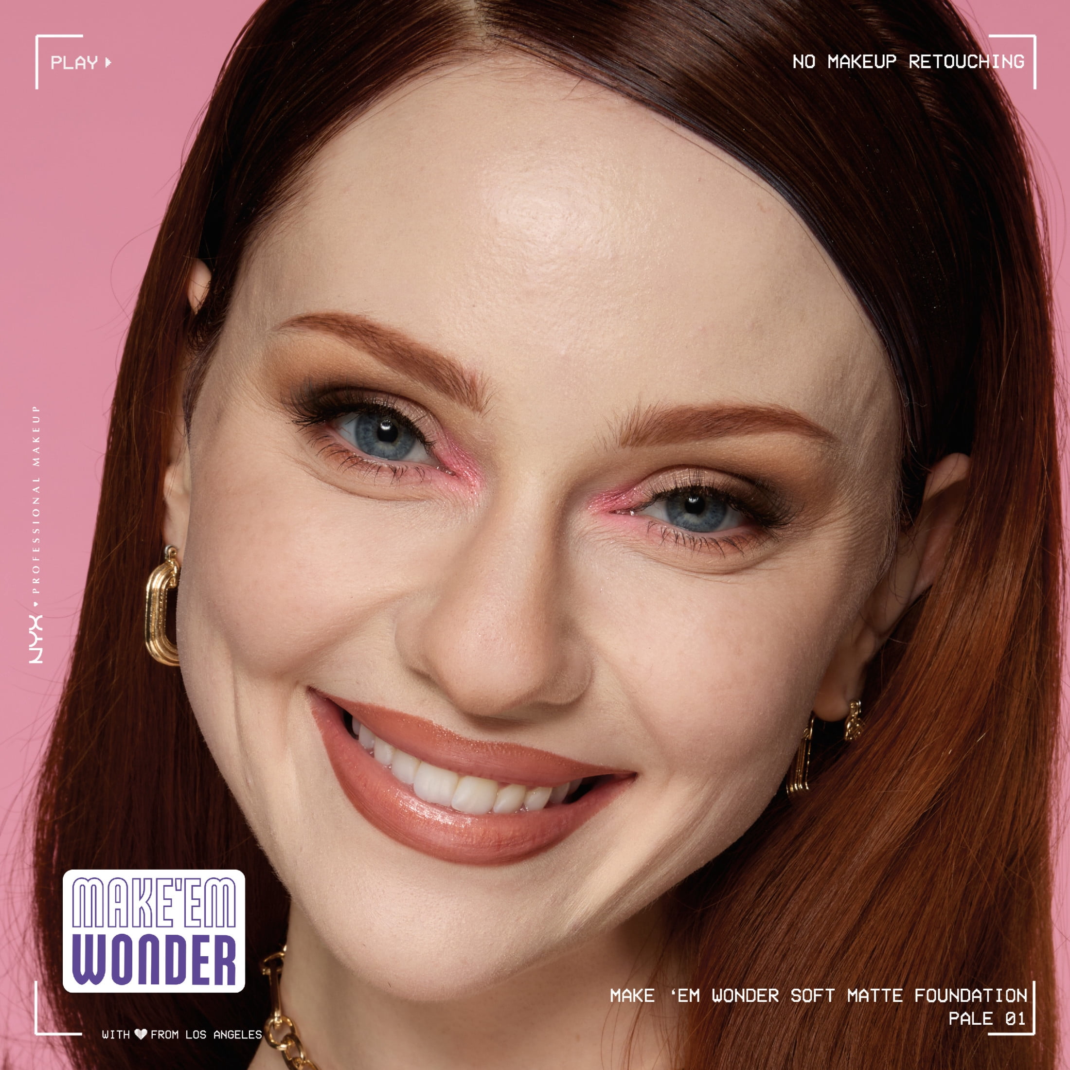 NYX Professional Makeup Make Me Wonder Make 'EM Wonder, 24H Soft Matte Foundation, PALE, 0.84 fl oz
