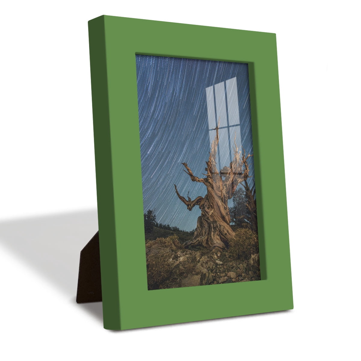Modern 4 in. x 6 in. Green Picture Frame (Set of 4)