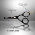 thumbnail image 3 of BRV MEN Rounded-Tip Small Trim Scissors for Men 4.2" - High Carbon Stainless Steel - Nose Hair Scissors for Men - Professional Grooming Scissors for Beard, Mustache & Ear Hair - RIGHT HANDED - BLACK, 3 of 8