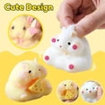 thumbnail image 5 of Solid Hamster Squishy Fidget Toys for Adults, Soft Glue Mud Texture Tactile Gadget, Indoor Desktop Sensory Decor Accessory White Yellow 1 Pack, 5 of 8