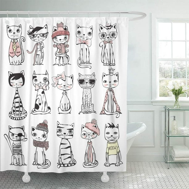 Pknmt Black Girl Of Cat Inspiration, Cute Black Girl Shower Curtains