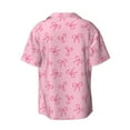 thumbnail image 2 of Fotbe Pink Bows print Short Sleeve Button Down Shirts for Men Casual Summer Beach Wrinkle Free Shirt-3X-Large, 2 of 7