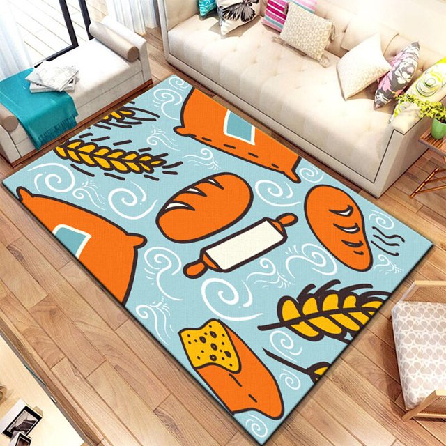 Encantadora alfombra de pintura de silueta de dibujos animados área grande negro suave decoración del hogar estilo bohemio19120x160cm (47x62 pulgadas)120x160cm (47x62 pulgadas) zhangyuxiang unisex