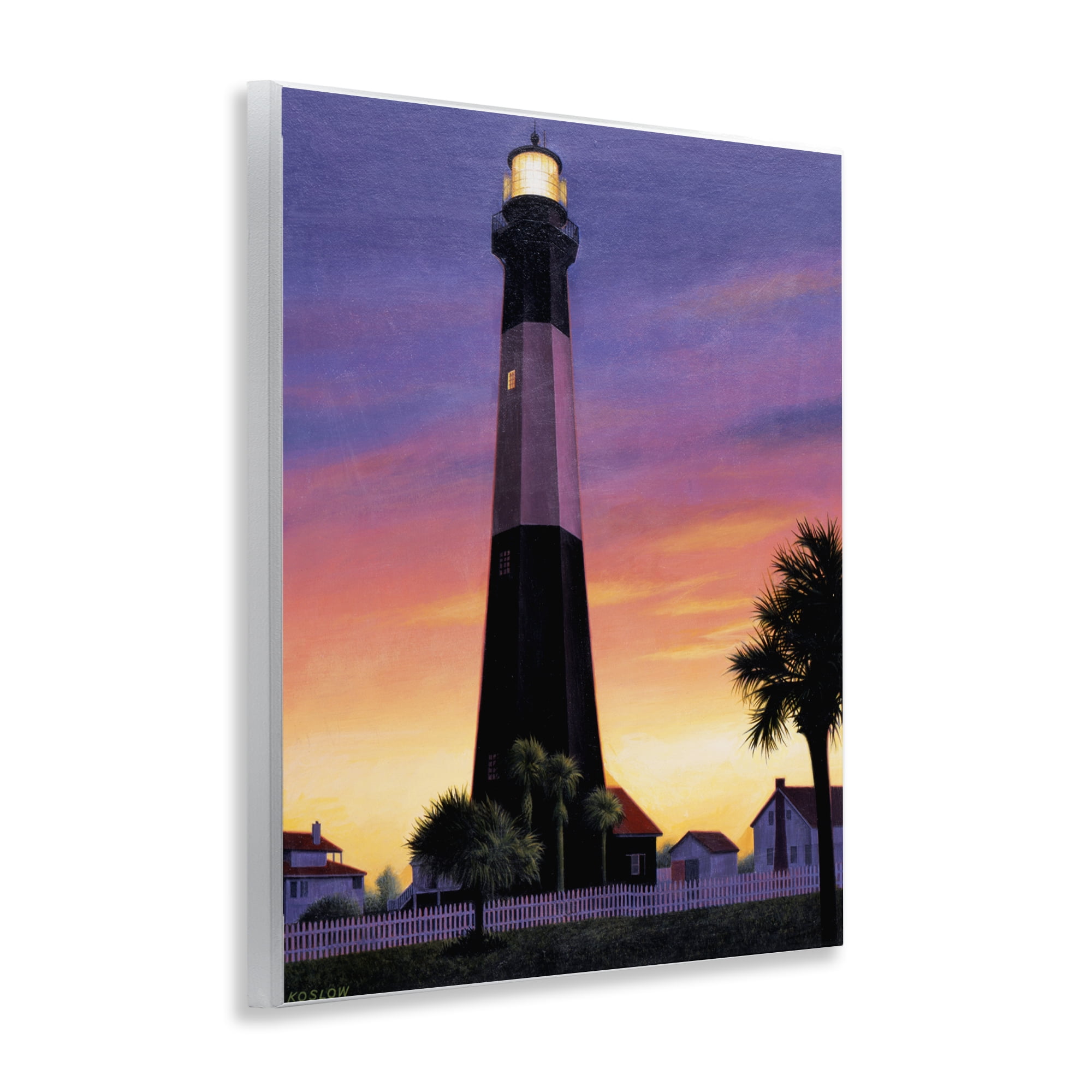 Georgia Tybee Island Lighthouse Wall Plaque Art, design by Wind River Studios