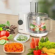 VAVSEA Food Processor, Electric Food Chopper for Dicing, Chopping, Mincing, BPA Free, Stainless Steel Blades, 6Cup White