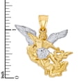 thumbnail image 2 of Golden Fire Solid 10k Gold Two Tone Saint Michael Pendant - Protection Jewelry Gifts for Men and Women, 2 of 4