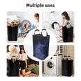 thumbnail image 4 of DouZhe 50L Rectangular Laundry Basket, Night Star Starry Sky Prints Waterproof Foldable Laundry Hamper with Aluminum Handles, 4 of 6