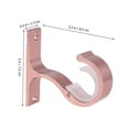 thumbnail image 4 of Zcyifa Curtain Rod Bracket 2PCS Curtain Rod Aluminium Alloy Thick Single Bracket Mounting Bracket(Rose Gold), 4 of 10