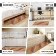 thumbnail image 6 of 2 Pce Crystal Velvet Kitchen Floor Mat Door Mat 47.2×17in Water Absorption And Stain Resistance For Laundry Dining Room Office Sink Orangered Marble_3, 6 of 6