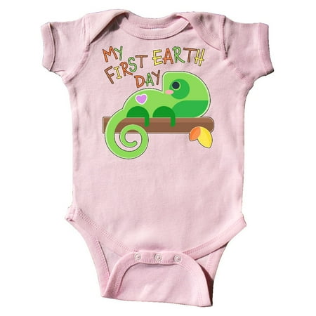 

Inktastic My First Earth Day- cute lizard Gift Baby Boy or Baby Girl Bodysuit